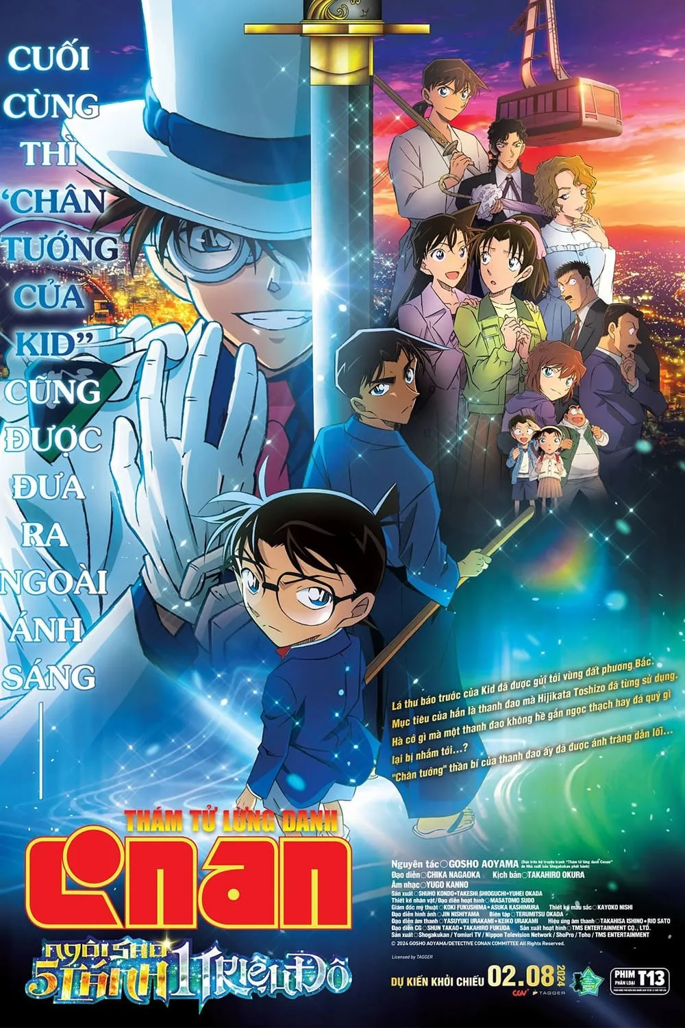 Xem phim Thám Tử Lừng Danh Conan: Ngôi Sao 5 Cánh 1 Triệu Đô - Detective Conan Movie 27: The Million Dollar Pentagram (2024)